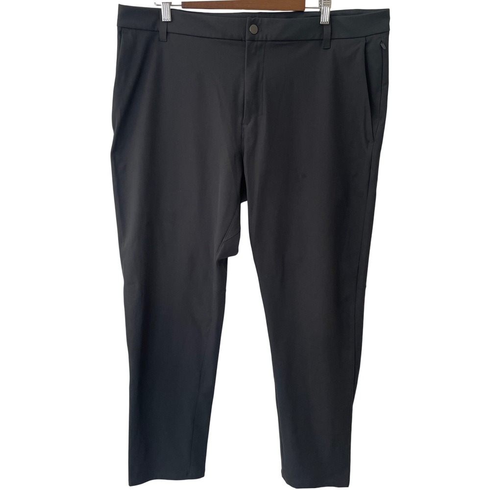 Lululemon Commission Golf Pant Black Mens 38 Warpstreme Chino Trousers Casual
